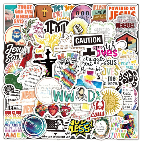 50PCS Prayer Classical Chinese Graffiti Sticker Bicycle TV Notebook Electric Car Water Cup Personality Skateboard