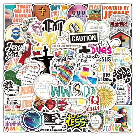 50PCS Prayer Classical Chinese Graffiti Sticker Bicycle TV Notebook Electric Car Water Cup Personality Skateboard