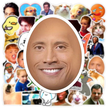 50pcs Web Funny Pop Meme Graffiti Stickers For Luggage Laptop Ipad Skateboard Motorcycle Stickers