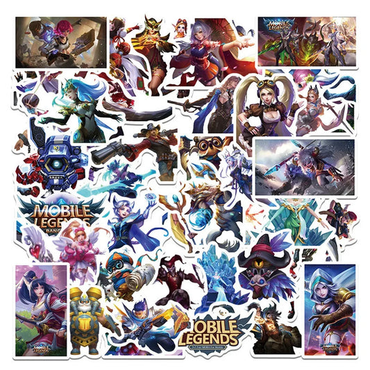 50PCS Games Mobile Legends Endless Duel Graffiti Waterproof Sticker Suitcase Notebook Refrigerator Skate board Helmet