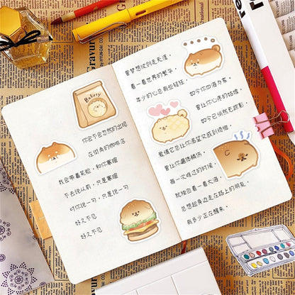 40PCS Cute Cartoon Bread Dog Pet Food Doodle Stickers Perfect for Skateboards, Water Bottles, Notebooks, Laptops, Stationery Boxes Exquisite DIY Desktop Decor Decals