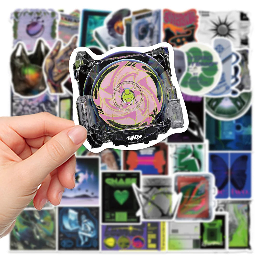 40PCS cartoon acid world graffiti stickers, personalized, fashionable, creative and trendy DIY decorative exquisite stickers, toys, skateboards, mugs, laptops, ipads, helmets, popular stickers