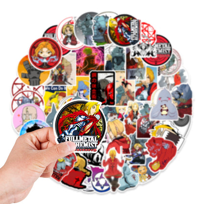 50PCS Fullmetal Alchemist Stickers - Anime Alchemy Decals for Laptops, Notebooks, Water Bottles & Manga Fan Gifts