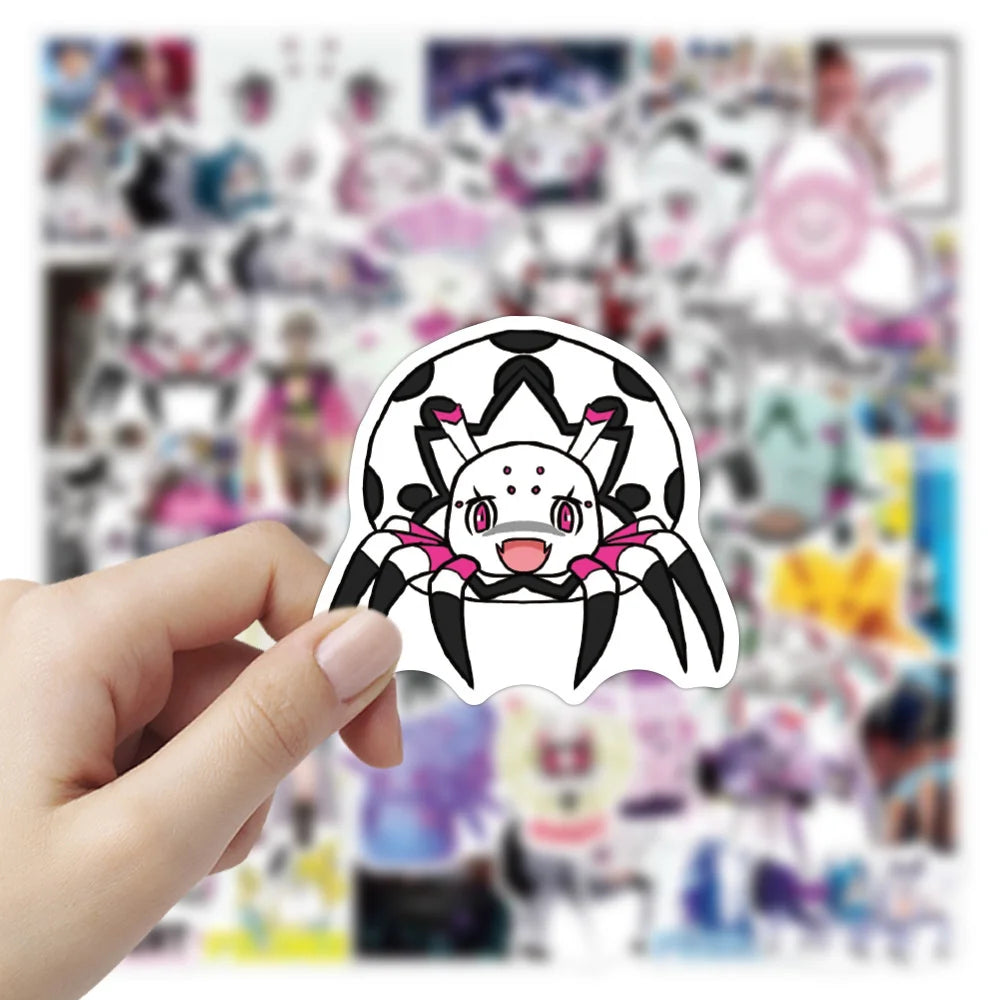 50PCS cartoon Japanese anime "I'm a Spider" doodle stickers, personalized, fashionable, creative and exquisite DIY decorative stickers for suitcases, toys, laptops, IPad cases, diaries, and popular stickers