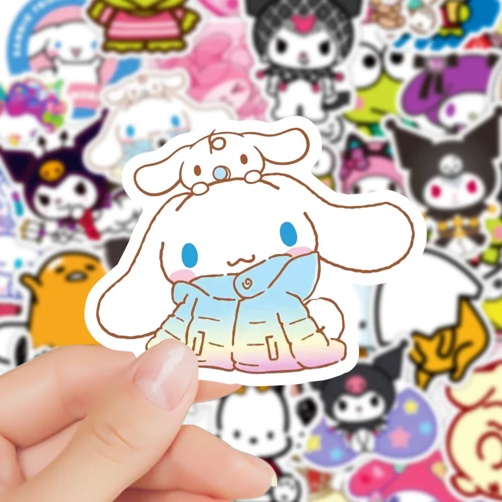 50PCS  SanrioCartoon Cute Collection Graffiti Personality Trend Guitar Sticker Water Cup Computer Suitcase Sticker