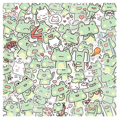 50PCS  Cute Cartoon Chibi Frog Kawaii Sticker Toy Luggage Laptop Ipad Guitar Water Cup  Table Skateboard Sticker