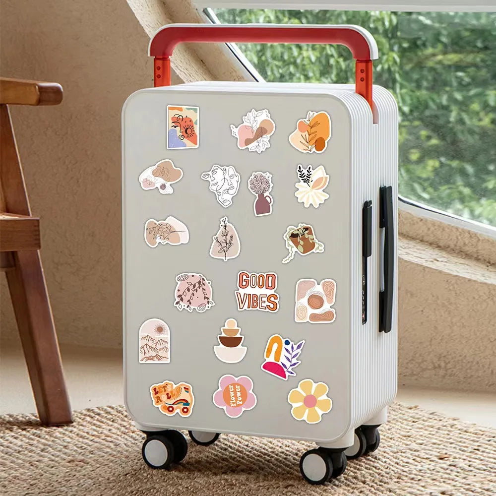 50 pieces of cute cartoon dinosaur graffiti stickers, personalized, fashionable and creative DIY trendy stickers, toys, skateboards, suitcases, water cups, popular and exquisite decorative stickers