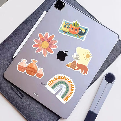 50 pieces of cute cartoon dinosaur graffiti stickers, personalized, fashionable and creative DIY trendy stickers, toys, skateboards, suitcases, water cups, popular and exquisite decorative stickers