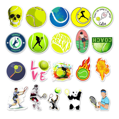 50PCS Tennis Graffiti Stickers Car Water Cup Suitcase Mobile Phone Laptop Decorative Stickers