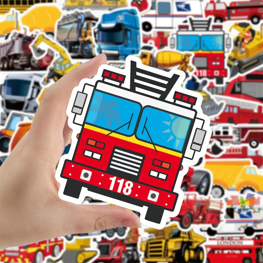 50PCS New Car Truck Graffiti Sticker Waterproof Luggage Laptop Scooter Water Cup Refrigerator Sticker