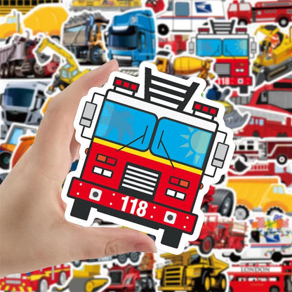 50PCS New Car Truck Graffiti Sticker Waterproof Luggage Laptop Scooter Water Cup Refrigerator Sticker