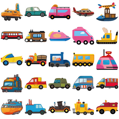 50PCS Cartoon Car Doodle Stickers for Phone Cases, Laptops, Skateboards, Water Bottles, Helmets, and More Perfect for DIY Notebooks, Decorating Desktops, and More