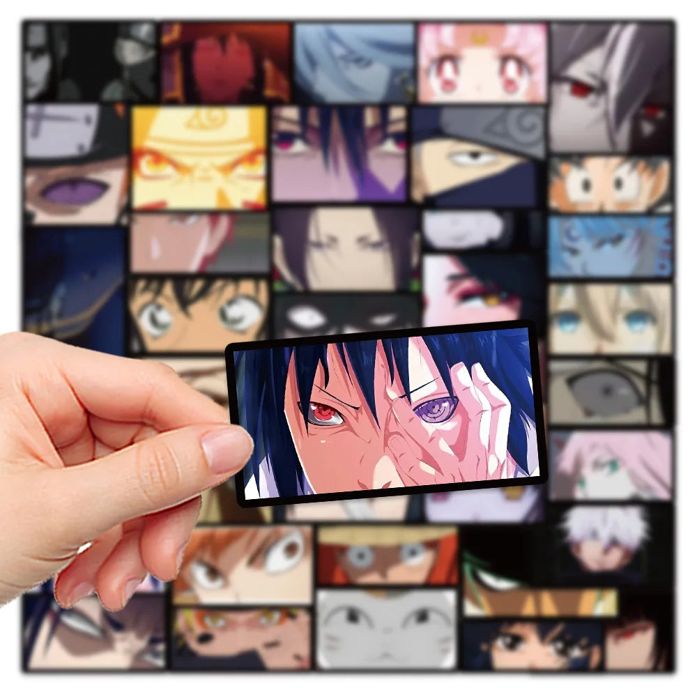 40PCS Cartoon Anime Characters Eyes Graffiti Stickers Personalized Fashion Creative Trend DIY Decorative Stickers IPad Desk Laptop Skateboard Helmet Guitar Popular Decals Toys