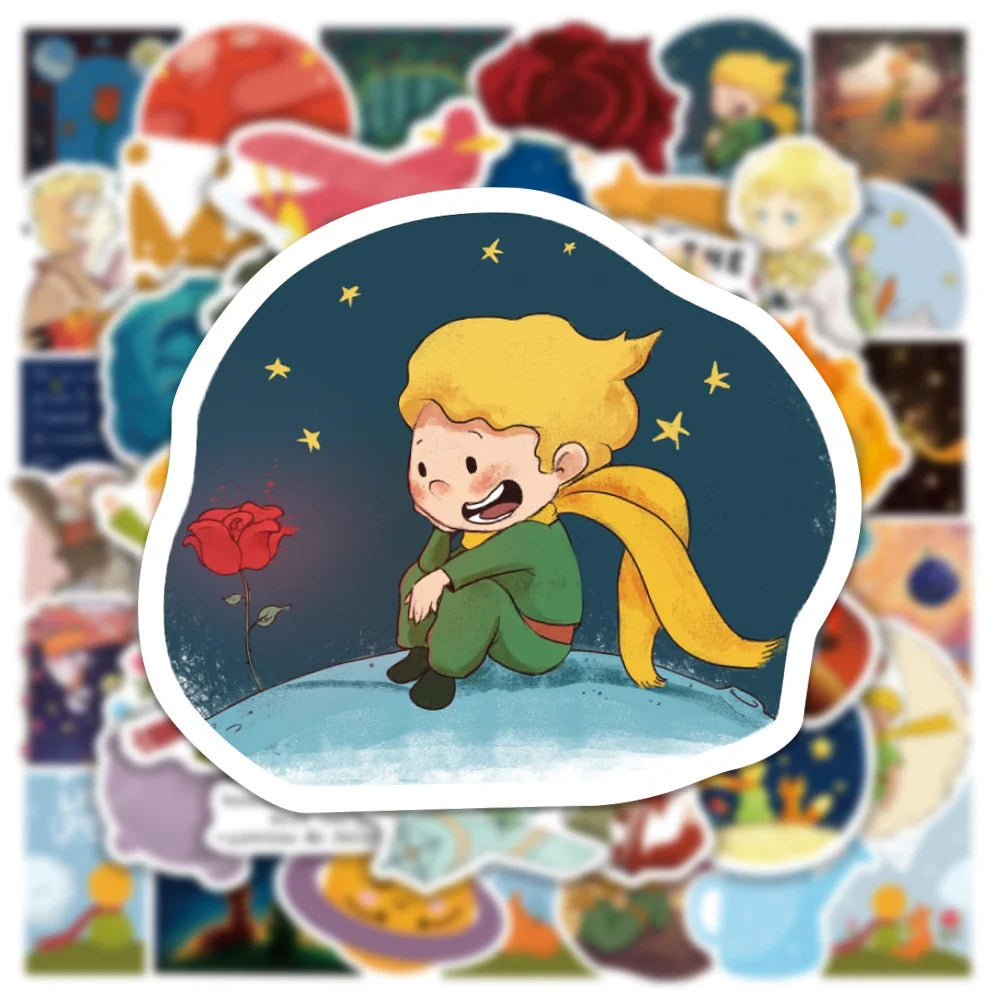50PCS New Classic Fairy Tales Little Prince Cartoon Cute Stickers For Toys Luggage Laptop iPad Cup Stickers