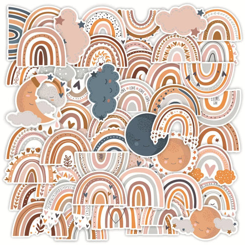 50PCS Cartoon Bohemian Stickers Graffiti iPad Luggage Laptop  Helmet Computer  Pattern Scrapbook Toys Decoration