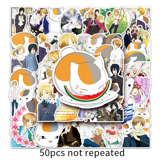 50PCS Cartoon Natsume Friends Book Anime Series Exquisite Graffiti For Guitar Suitcase Laptop Ipai Sticker