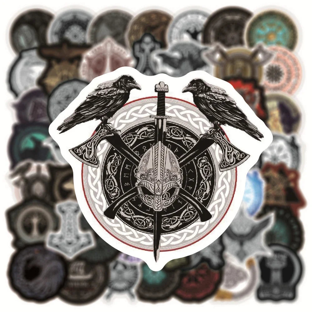 50PCS New New Totem Viking Graffiti Decorative Luggage Guitar Refrigerator Bicycle Skateboard Waterproof Sticker
