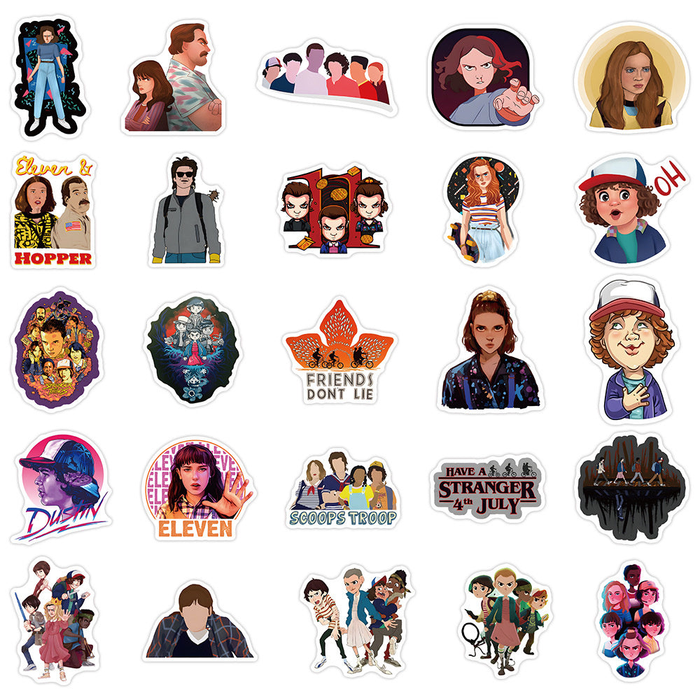 50PCS Stranger Things 4 Stickers, Vecna & Hellfire Club Cartoon Doodles for the Final Season Adventure