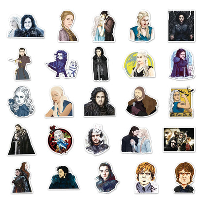 50PCS New Game of Thrones Cartoon Personality Creative Sticker Suitcase Table ChairCar Guitar Waterproof Sticker