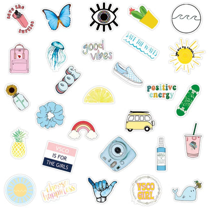 50PCS    Small Fresh Graffiti Stickers iPad Luggage Computer Helmet  DIY Scrapbook Wall Sticker Toy Decoration