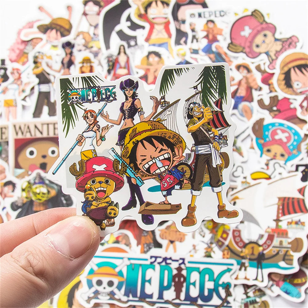50PCS New One Piece Personality Trend Graffiti Stationery Mobile Phone Shell Decorative Sticker Suitcase Sticker