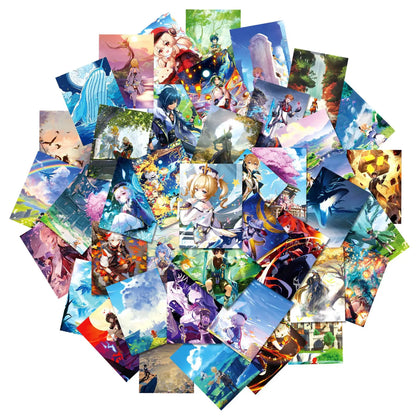 50PCS Cartoon Genshin Impact Sticker Graffiti iPad Notebook Helmet Car Computer Pattern Scrapbook Toy Decoration