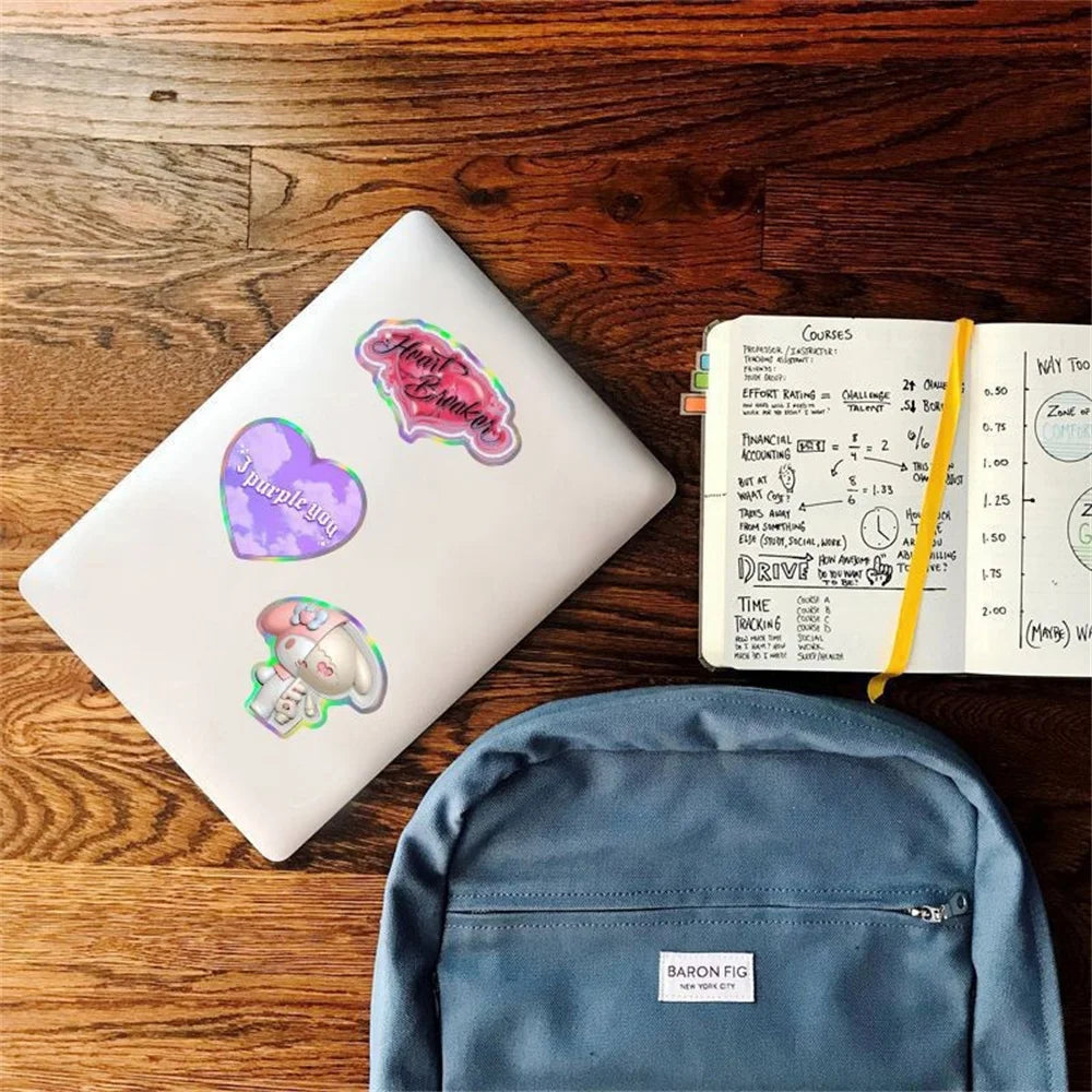 50PCS Retro Laser Girly Cool Graffiti Decal Stickers DIY Mobile Phone Case Luggage Laptop Kawaii Stickers