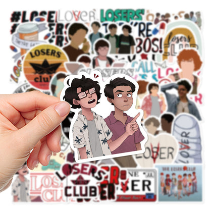 50PCS Derry‘s Losers Club Stickers, Cartoon Doodles of Friendship and Courage for Fans of the Classic Story