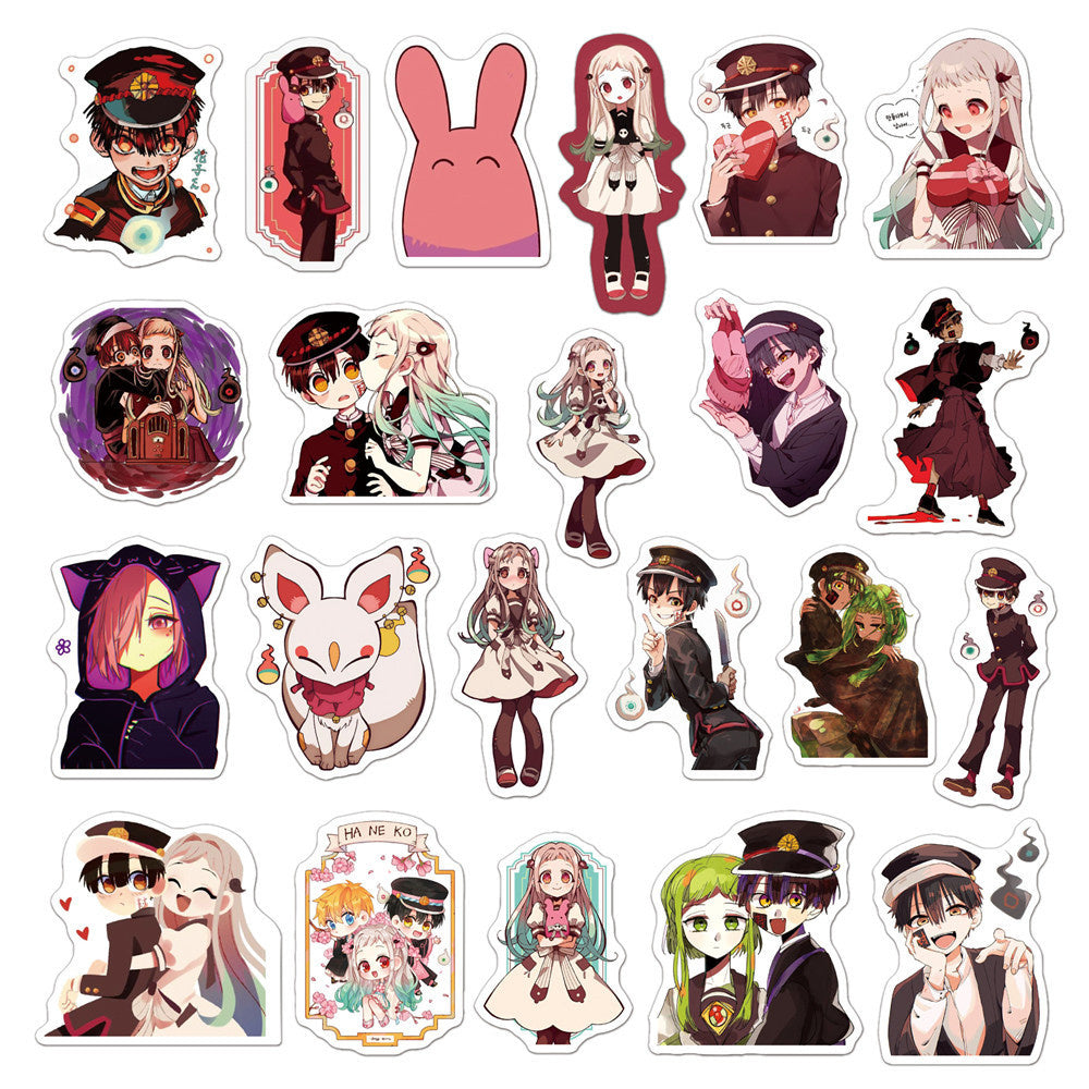 50PCS Anime Bound by the Earth: Hanako-kun Doodle Stickers Perfect for Skateboards, Refrigerators, Water Bottles, Helmets Exquisite DIY Decorations for Notebooks and Stickers