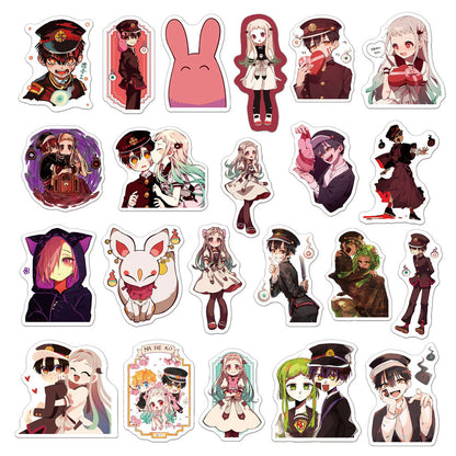 50PCS Anime Bound by the Earth: Hanako-kun Doodle Stickers Perfect for Skateboards, Refrigerators, Water Bottles, Helmets Exquisite DIY Decorations for Notebooks and Stickers