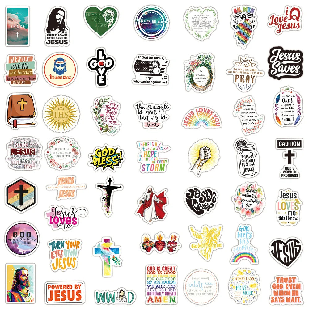 50PCS Prayer Classical Chinese Graffiti Sticker Bicycle TV Notebook Electric Car Water Cup Personality Skateboard