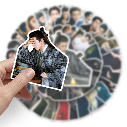 50PCS  Wang Hedi, Graffiti Around Stars, Waterproof Stickers, Creative Decoration, Skateboard, Water Cup AndHelmet