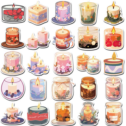 50PCS Scent Memory Stickers - Olfactory Landscape Decals for Aroma Journals, Perfume Organizing & Invisible Sense Archives