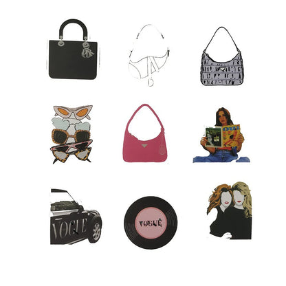 50PCS  Fashion Magazine Exquisite Decal Sticker DIY Skateboard Scrapbook Luggage Laptop Ipad PVC Sticker