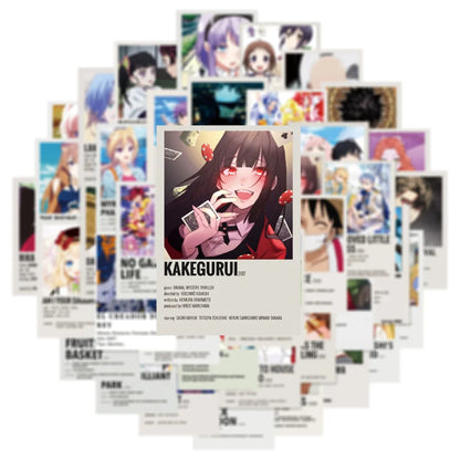 50PCS Anime Poster Collection Sticker Decoration Luggage Laptop IPad Journal Skateboard Waterproof Sticker