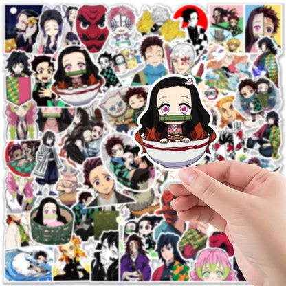 50PCS Demon Slayer Kimetsu no Yaiba Inspired Stickers - Anime Breath Style Doodle Decals for Trauma Transformation Journals, Demonized Emotion Maps & Sword Cultivation Projects