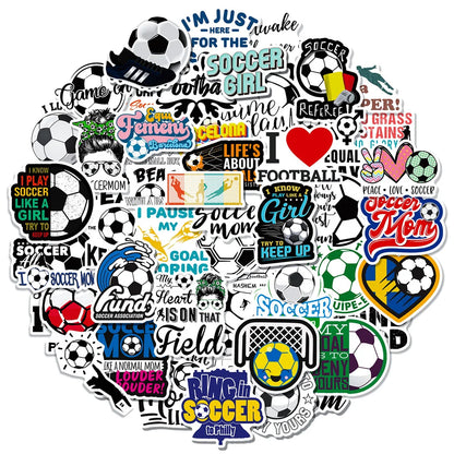 50PCS  Football Score Graffiti Waterproof Sticker Sports Competition Personality Creativity Refrigerator Notebook
