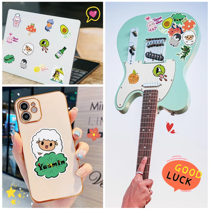 50PCS cartoon Kawaii cute animal sticker toy DIY skateboard laptop luggage iPad PVC sticker