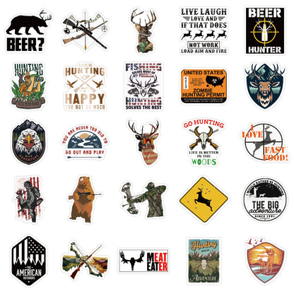 50PCS Urban Safari Stickers - Civilized Hunting Decals for Modern Quest Logs, Digital Trophies & Symbolic Predation Journals
