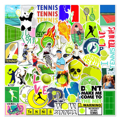 50PCS Tennis Graffiti Stickers Car Water Cup Suitcase Mobile Phone Laptop Decorative Stickers