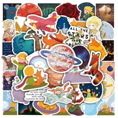 50PCS New Classic Fairy Tales Little Prince Cartoon Cute Stickers For Toys Luggage Laptop iPad Cup Stickers