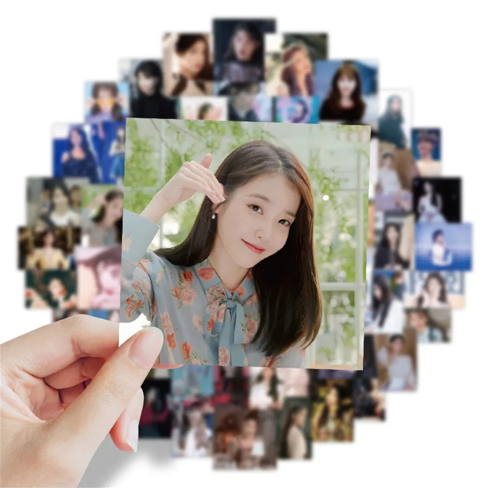 50pcs Hot Kpop Female Singer Iu Stickers For Luggage Laptop Ipad Guitar Skateboard Notebook Stickers