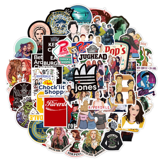 50PCS Popular TV Show Stickers Pack, Cute Cartoon Doodles Inspired by Friends, Stranger Things & More for Fans