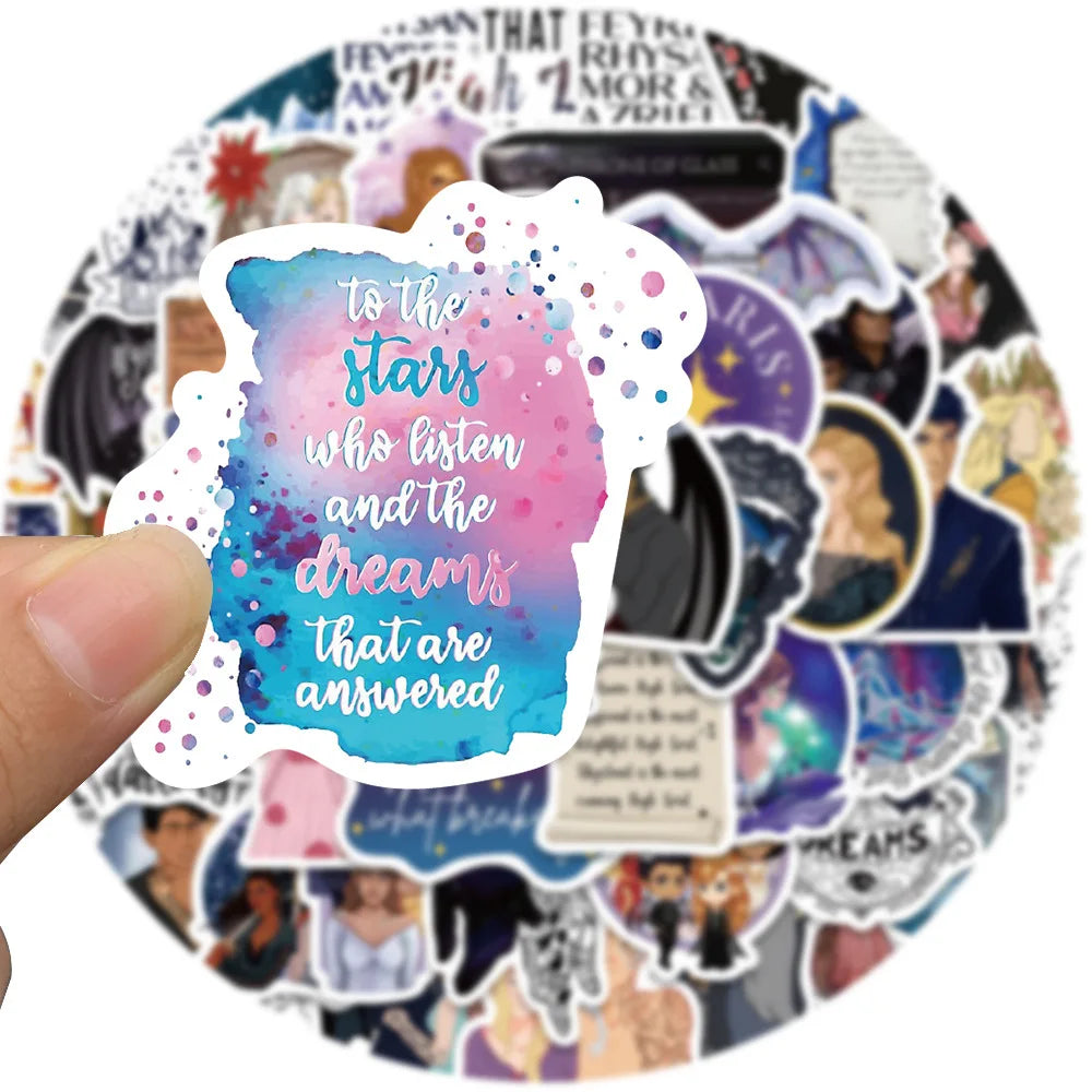 50PCS New Popular Cartoon Acotar Sticker Pack Skateboard Guitar Decoration DIY Laptop Waterproof Graffiti Decal