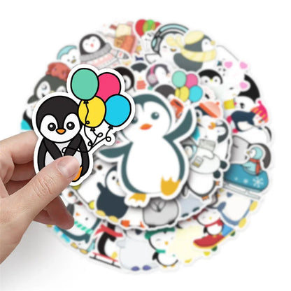 50PCS Penguin Animal Cartoon Graffiti Waterproof Sticker Toy Decoration Notebook Suitcase  Guitar  Refrigerator