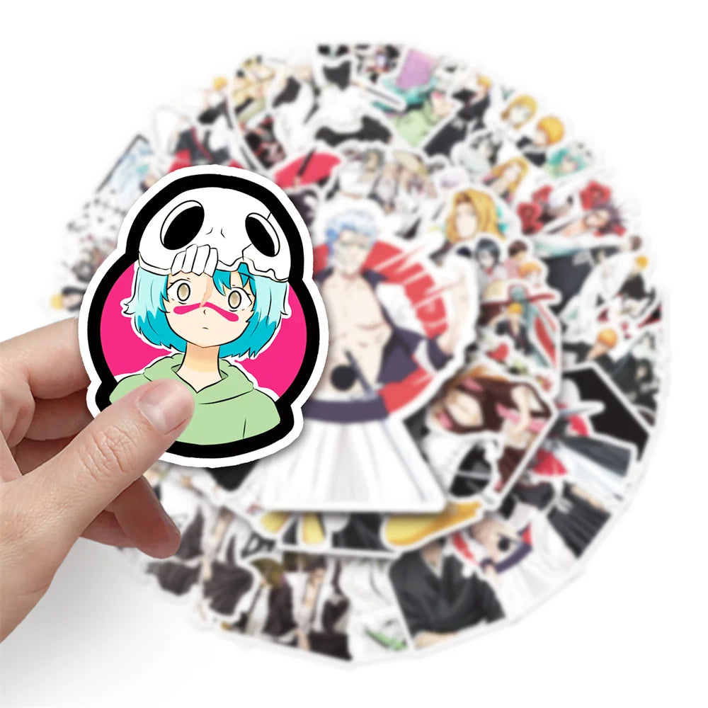 50pcs New Japanese Anime Bleach Character Graffiti Sticker For Luggage Laptop Ipad Skateboard Motorcycle Sticker