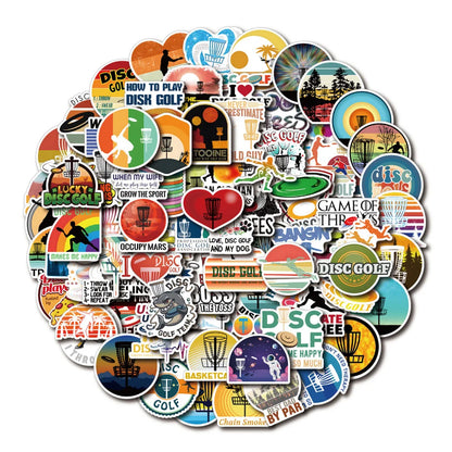 100PCS Sports Frisbee Golf Sticker Skateboard Luggage  Stationery PVC Waterproof Exquisite Sticker