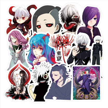 50PCS Cartoon Anime Tokyo Ghoul Graffiti Sticker Notebook Guitar Skateboard Phone Toy Sticker
