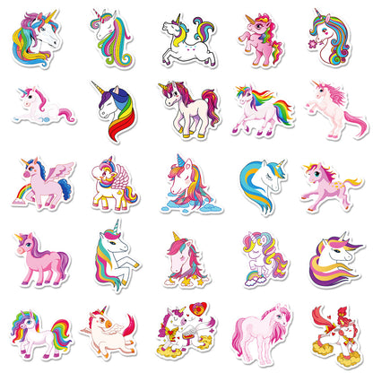 50PCS Cute Fairy Unicorn Stickers - Magical Creature Decals for Planners, Laptops, Water Bottles & Fantasy Lover Gifts