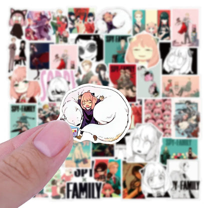 50PCS Anime SPY FAMILY Sticker DIY For Scrapbook Skateboard Suitcase Luggage Ipad Waterproof Decal Sticker